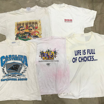 [現物] 90s 白Tシャツ(シミあり) 20pcs D0716004