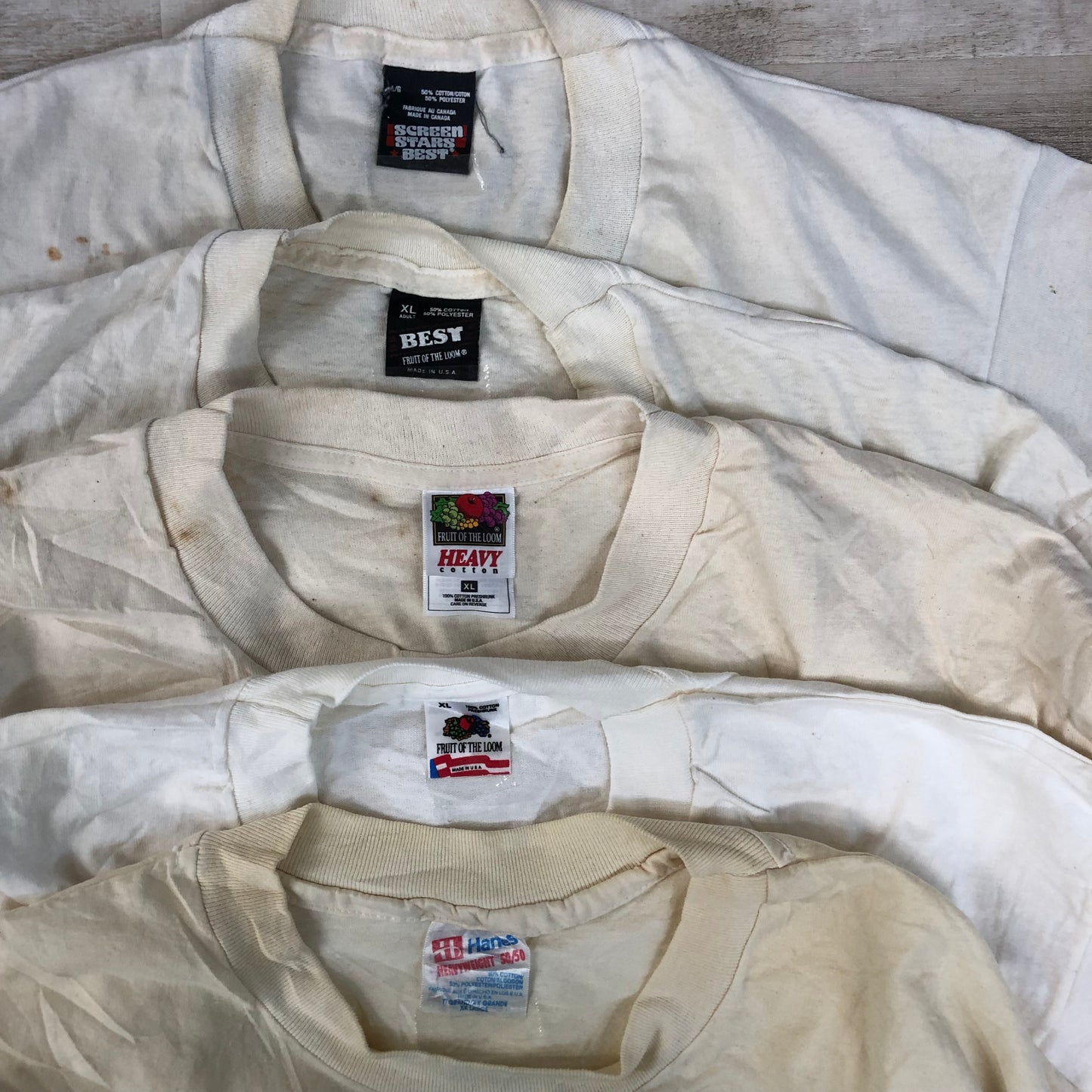 [現物] 90s 白Tシャツ(シミあり) 20pcs G0812001