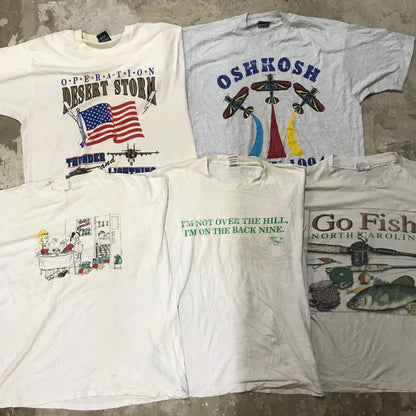 [現物] 90s 白Tシャツ(シミあり) 20pcs D0714001