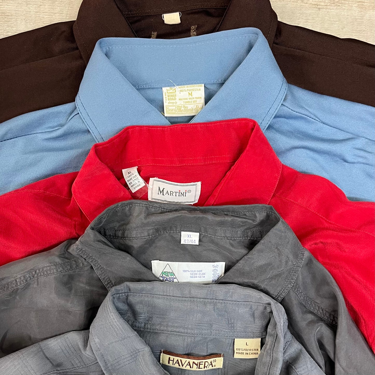 [現物] 長袖ポリシャツ/薄手/テロシャツ 20pcs C0715003