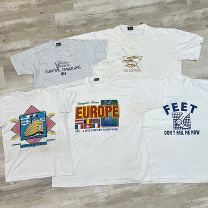 [現物] 90s 白Tシャツ(シミあり) 20pcs C0715002