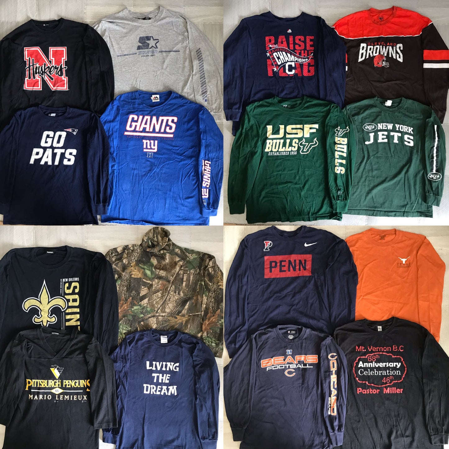 [現物] US ロンT/長袖Tシャツ 16pcs H0818002