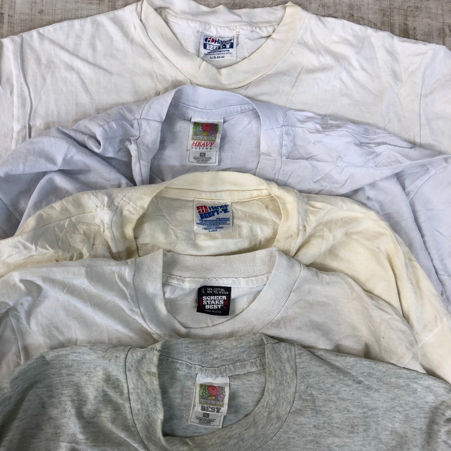 [現物] 90s 白Tシャツ(シミあり) 20pcs G0812001