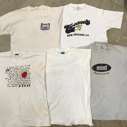 [現物] 90年代 白Tシャツ(シミあり) 20pcs H0810003