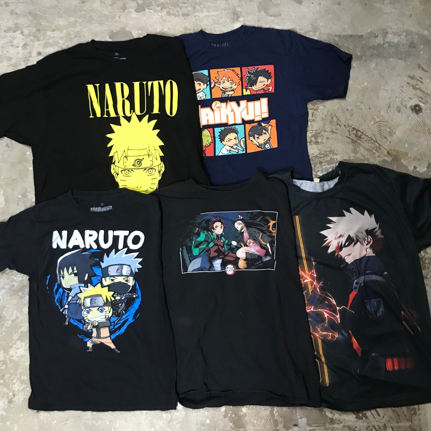 [現物] ジャパニーズアニメTシャツ 20pcs D0706004