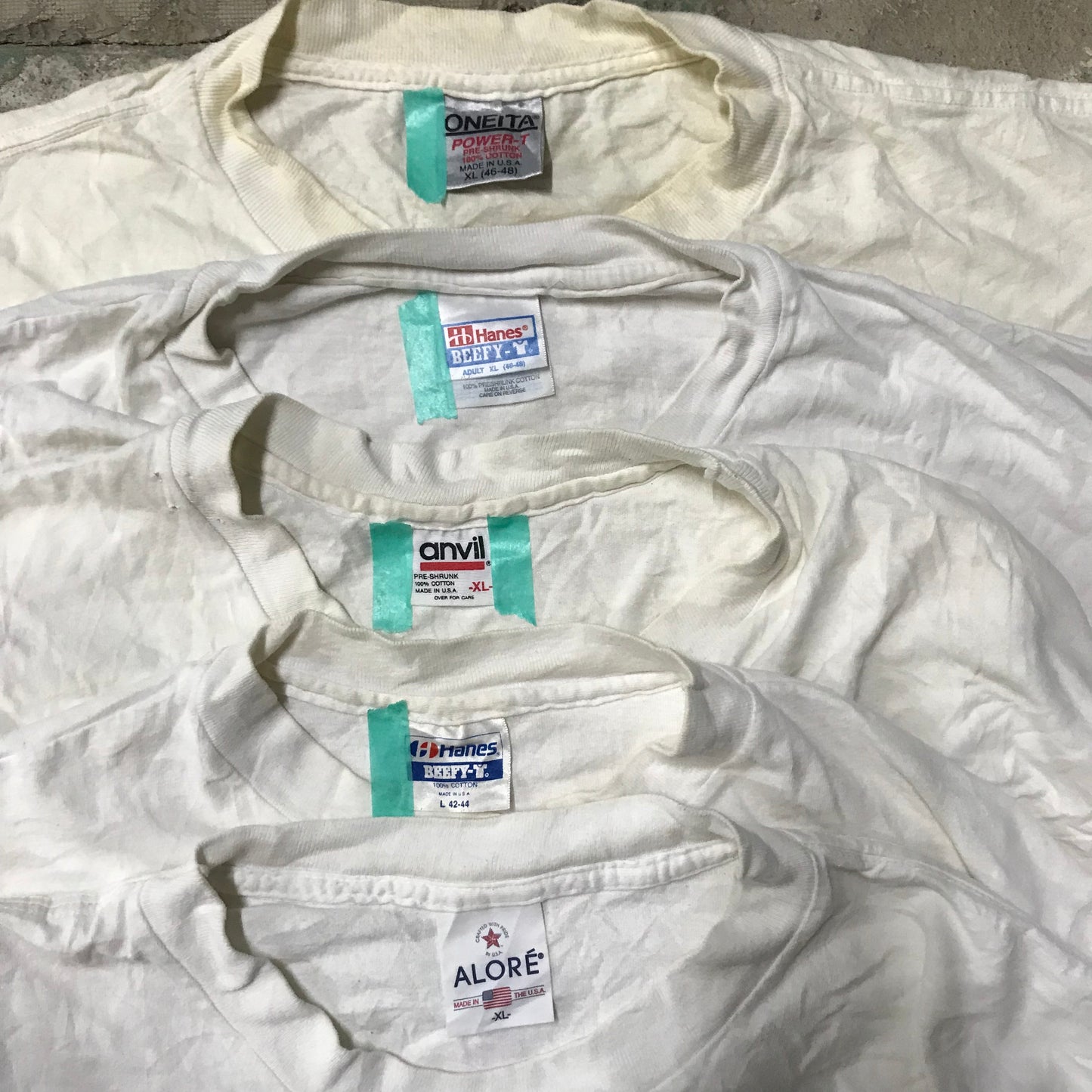 [現物] 90s 白Tシャツ(シミあり) 20pcs D0713004