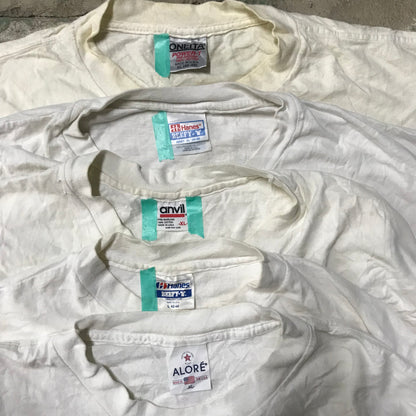 [現物] 90s 白Tシャツ(シミあり) 20pcs D0713004