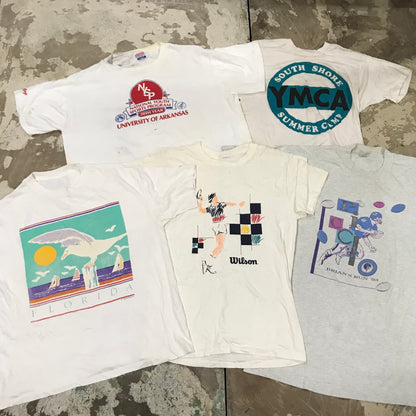 [現物] 90s 白系Tシャツ(シミあり) 20pcs D0622007