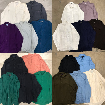 [現物] 薄手長袖シャツ/シルク/ポリ/レーヨン 20pcs H0803001