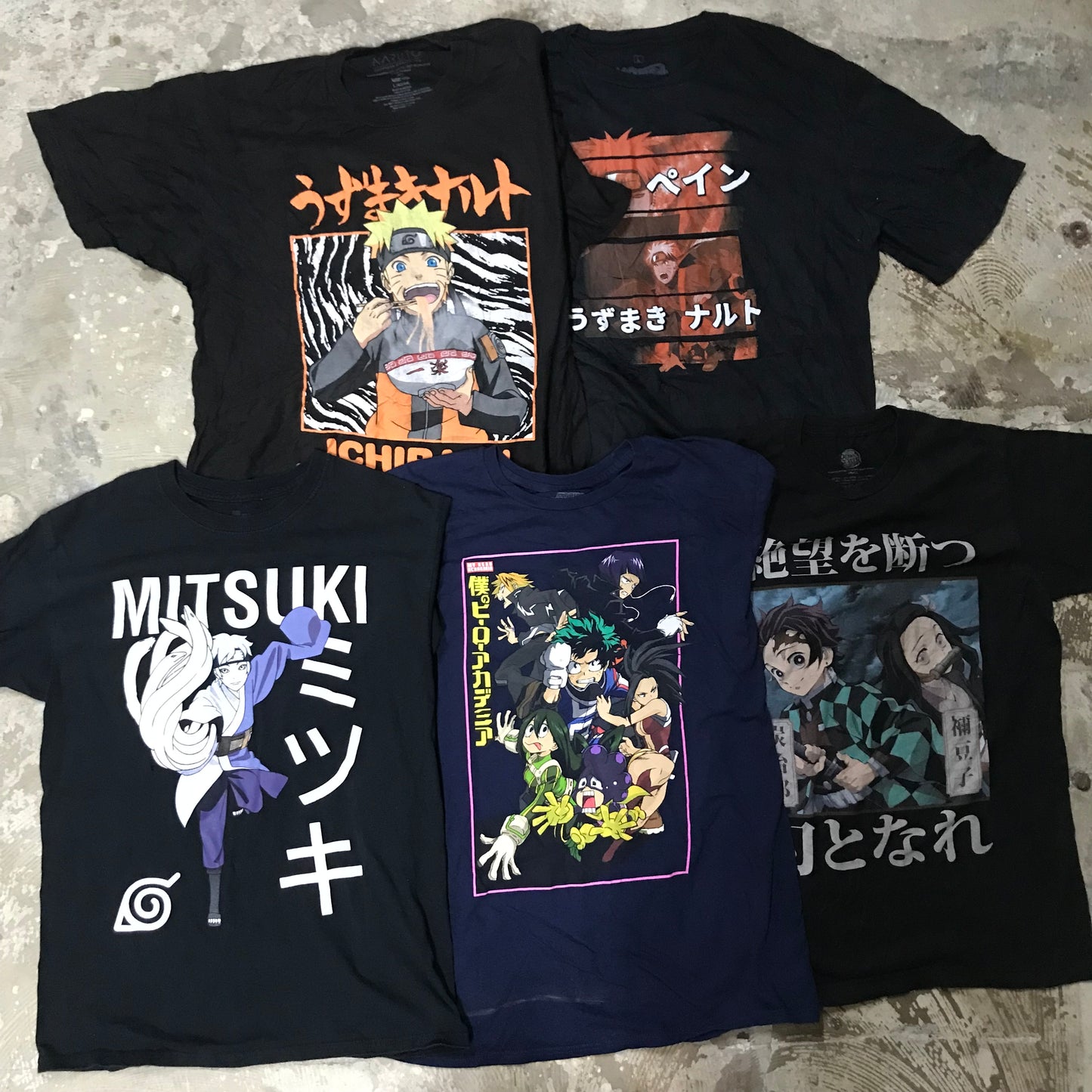 [現物] ジャパニーズアニメTシャツ 20pcs D0706004