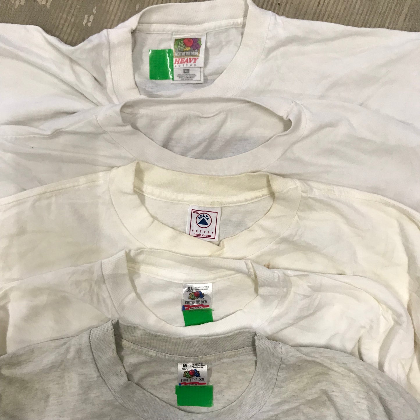 [現物] 90s 白Tシャツ(シミあり) 20pcs H0813001