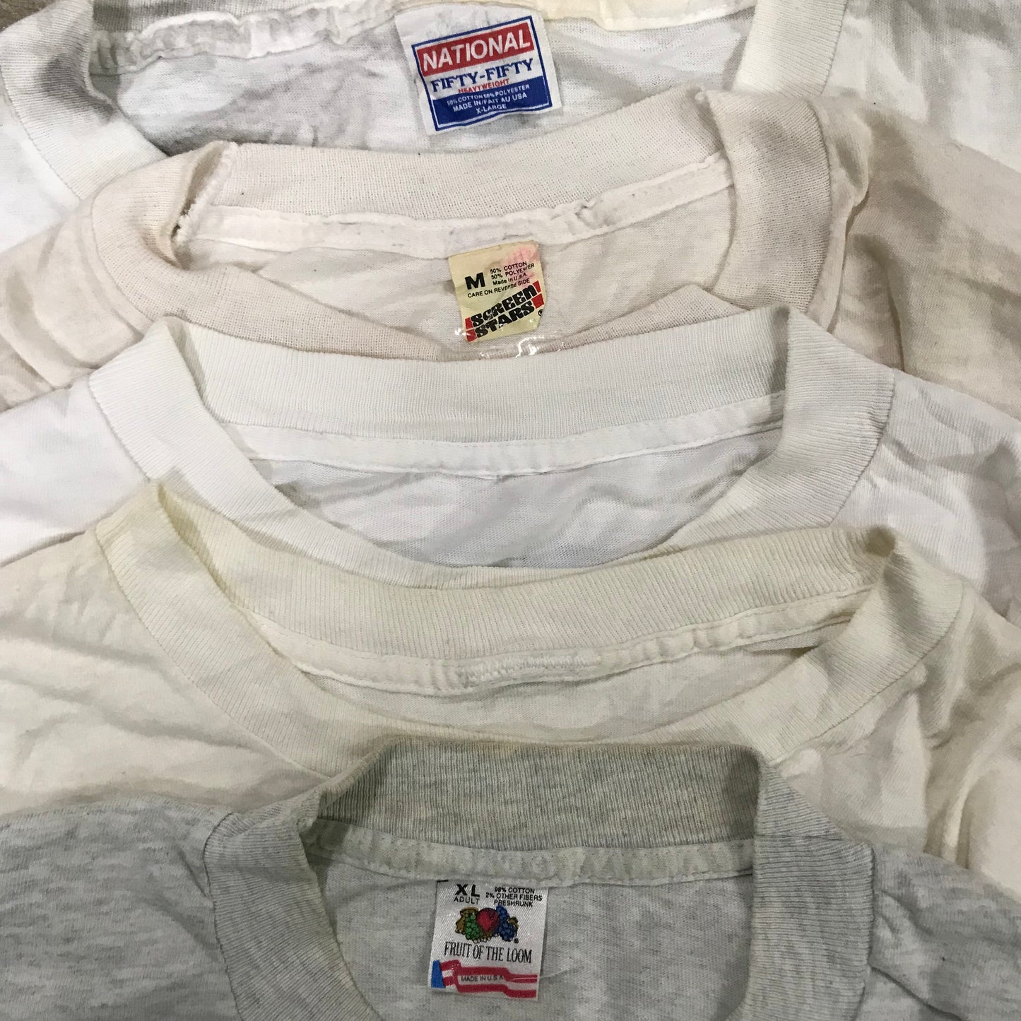[現物] 90s 白系Tシャツ(シミあり) 20pcs D0622007