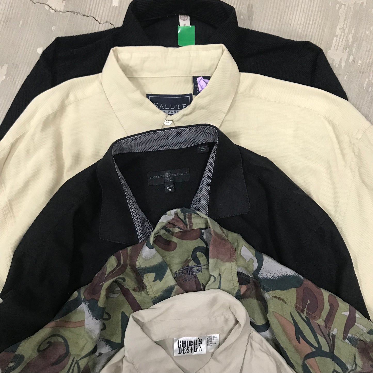[現物] 長袖シャツ/シルク/ポリ/レーヨン 20pcs H0810001