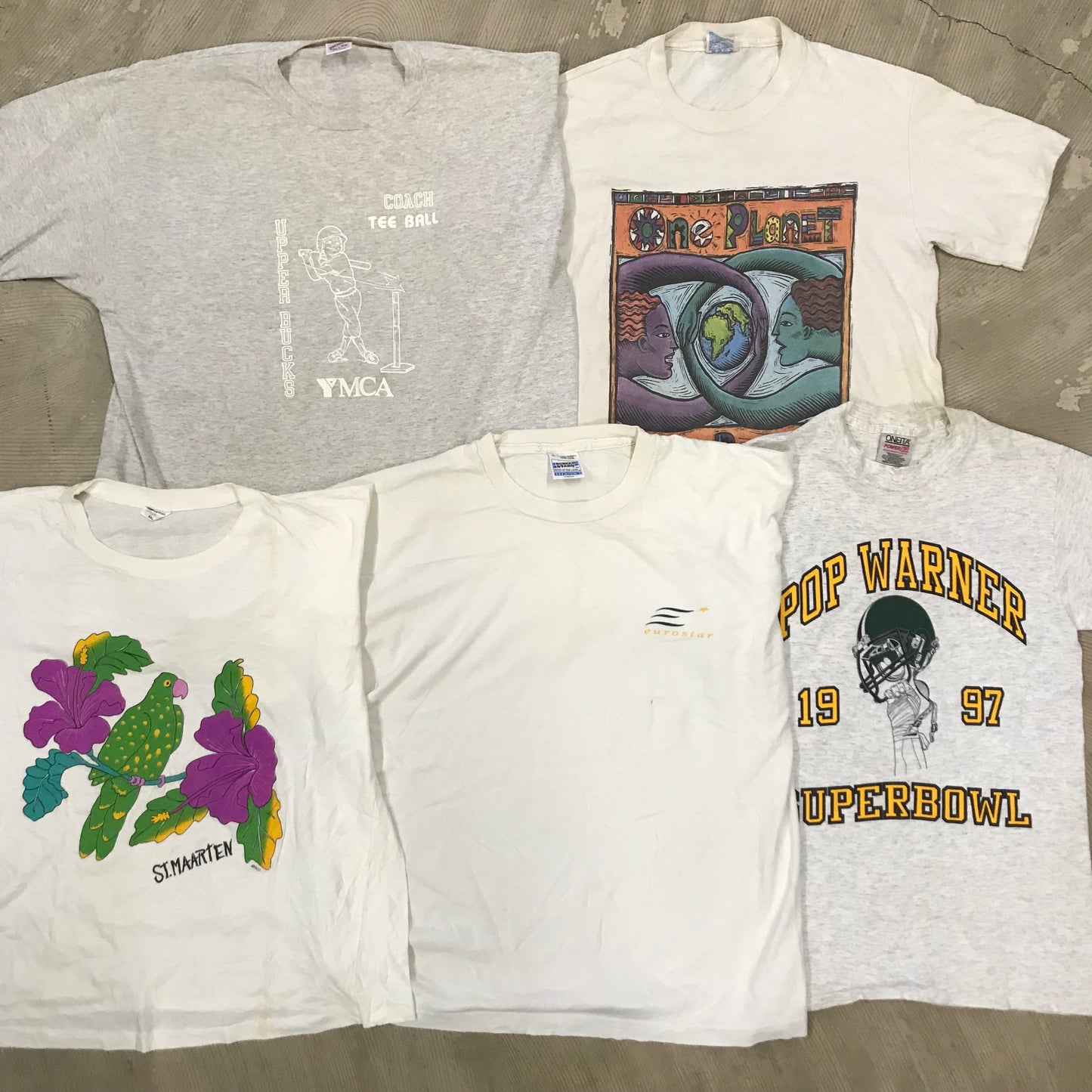 [現物] 90年代 白Tシャツ(シミあり) 20pcs H0810005