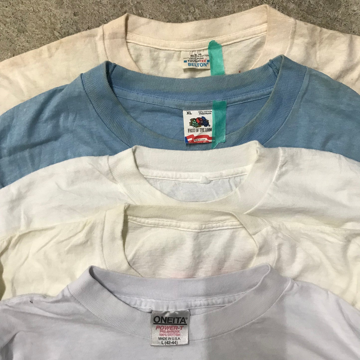 [現物] 90s 白系Tシャツ(シミあり) 20pcs D0709002