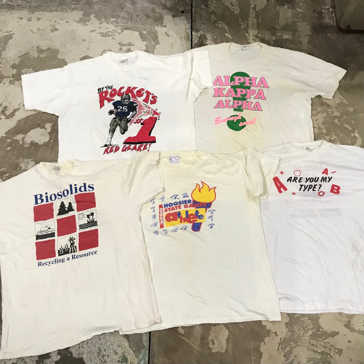 [現物] 90s 白系Tシャツ(シミあり) 20pcs D0622002