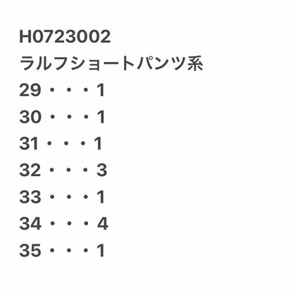 [現物] ラルフショートパンツ 12pcs H0723002