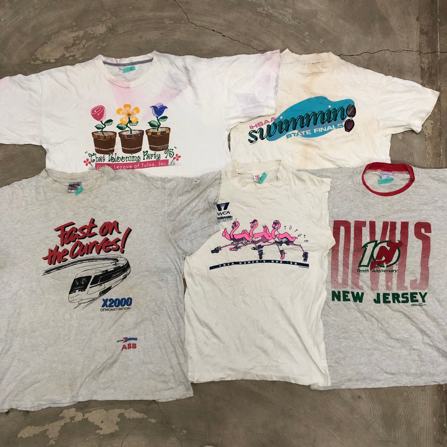 [現物] 90s 白Tシャツ(シミあり) 20pcs E0713006
