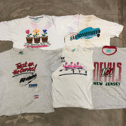 [現物] 90s 白Tシャツ(シミあり) 20pcs E0713006