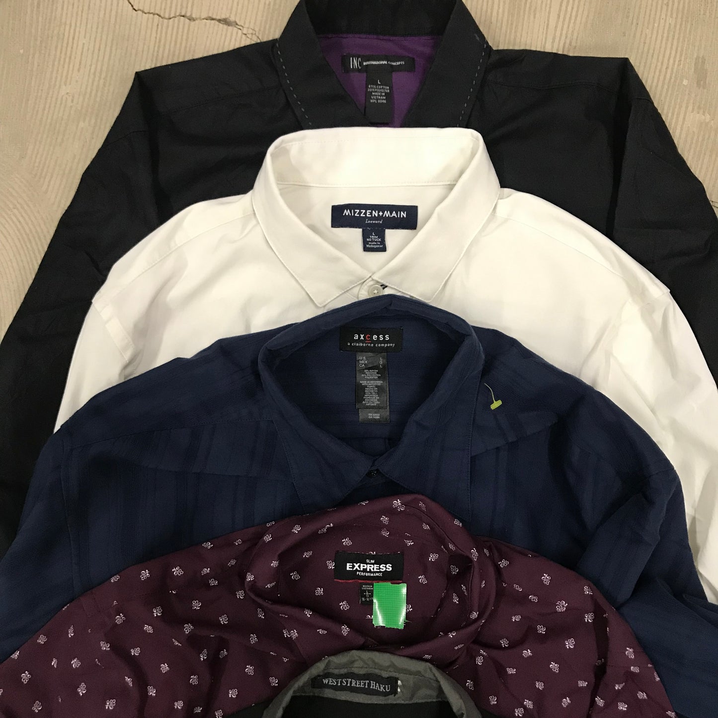 [現物] 薄手長袖シャツ/シルク/ポリ/レーヨン 20pcs H0804001