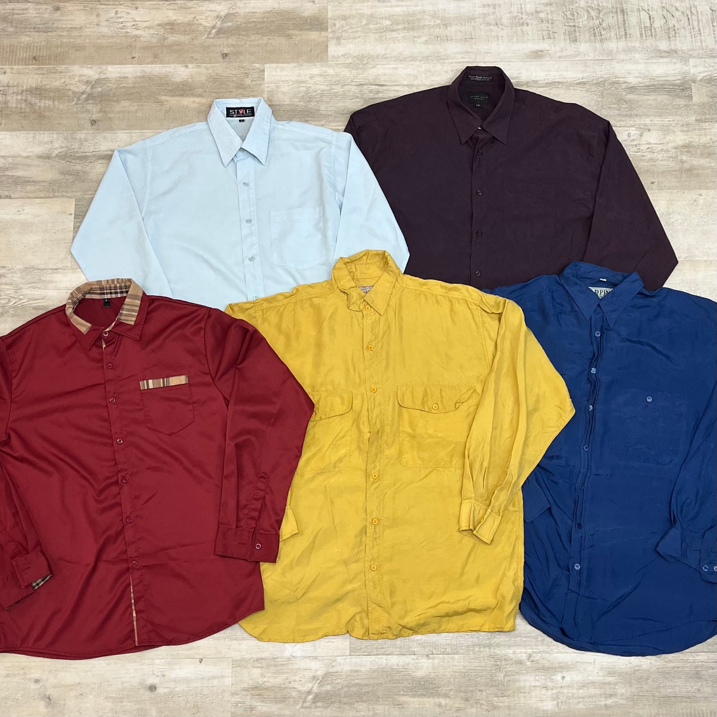 [現物] 長袖ポリシャツ/薄手/テロシャツ 20pcs C0715003