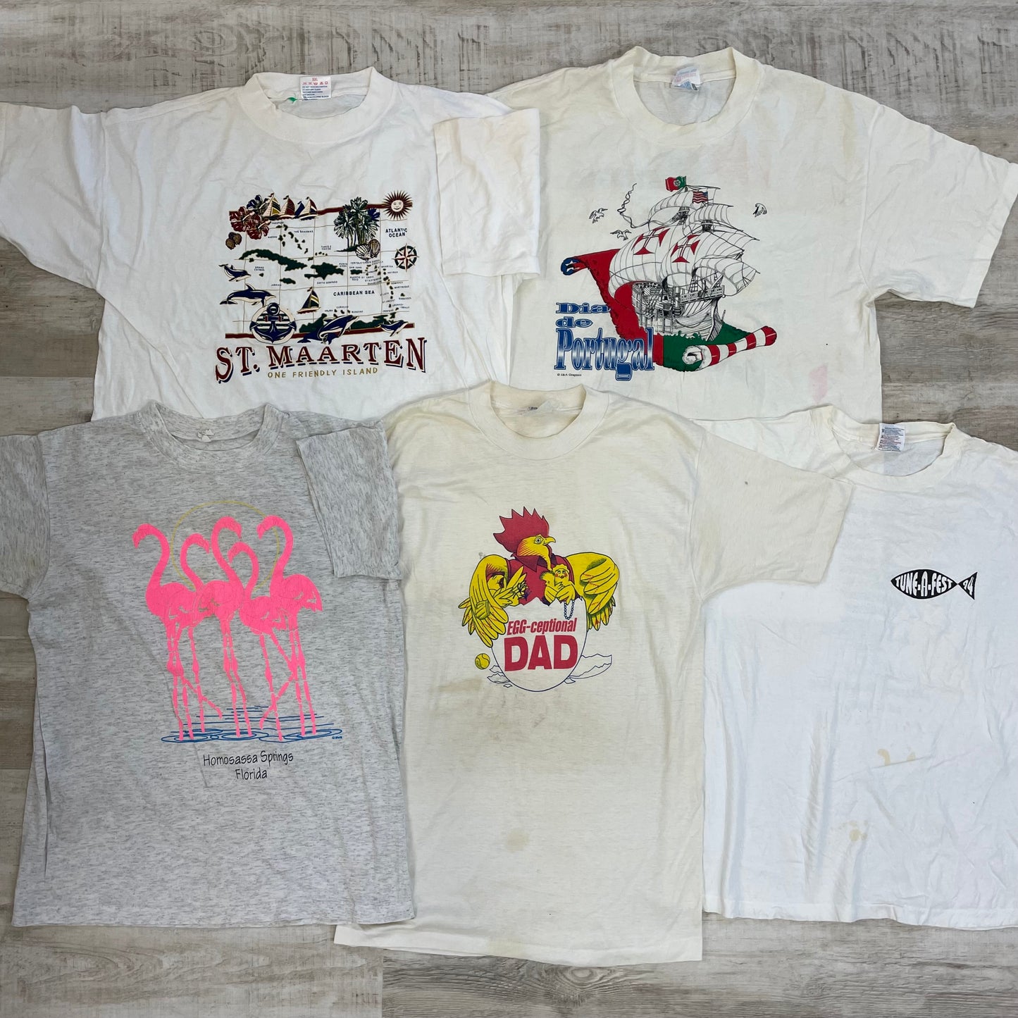 [現物] 90s 白系Tシャツ(シミあり) 20pcs B0708003