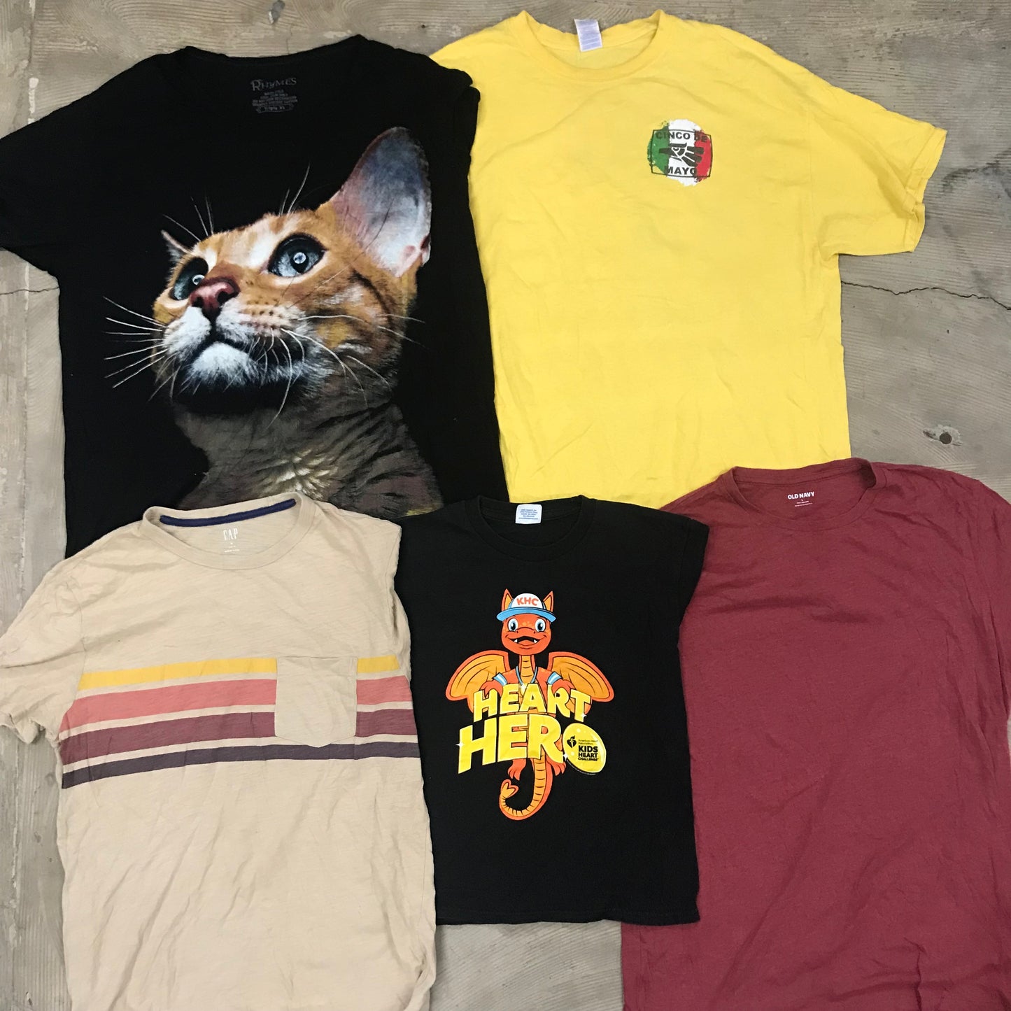 [現物] アメカジプリントTシャツ 20pcs G0730003