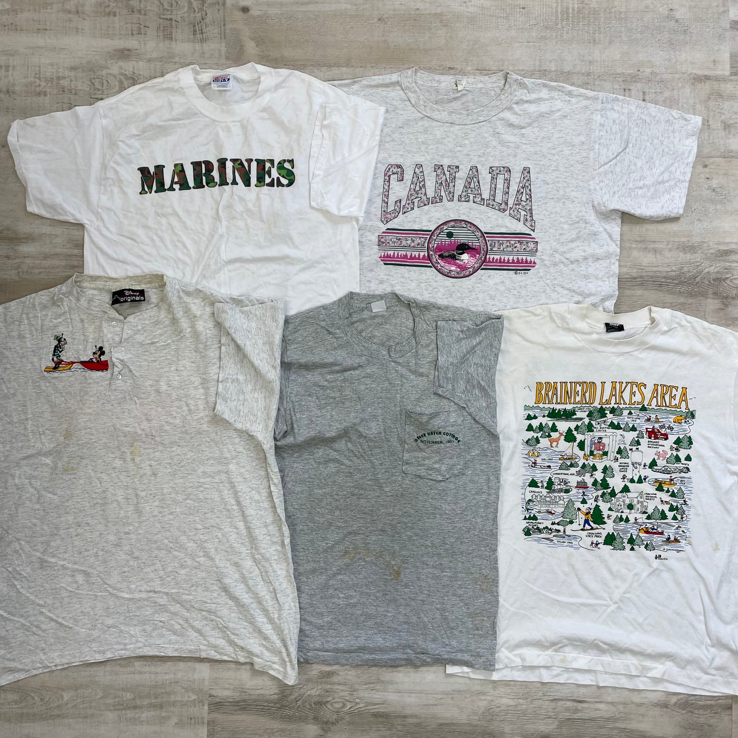 [現物] 90s 白系Tシャツ(シミあり) 20pcs B0708005