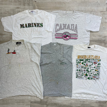 [現物] 90s 白系Tシャツ(シミあり) 20pcs B0708005