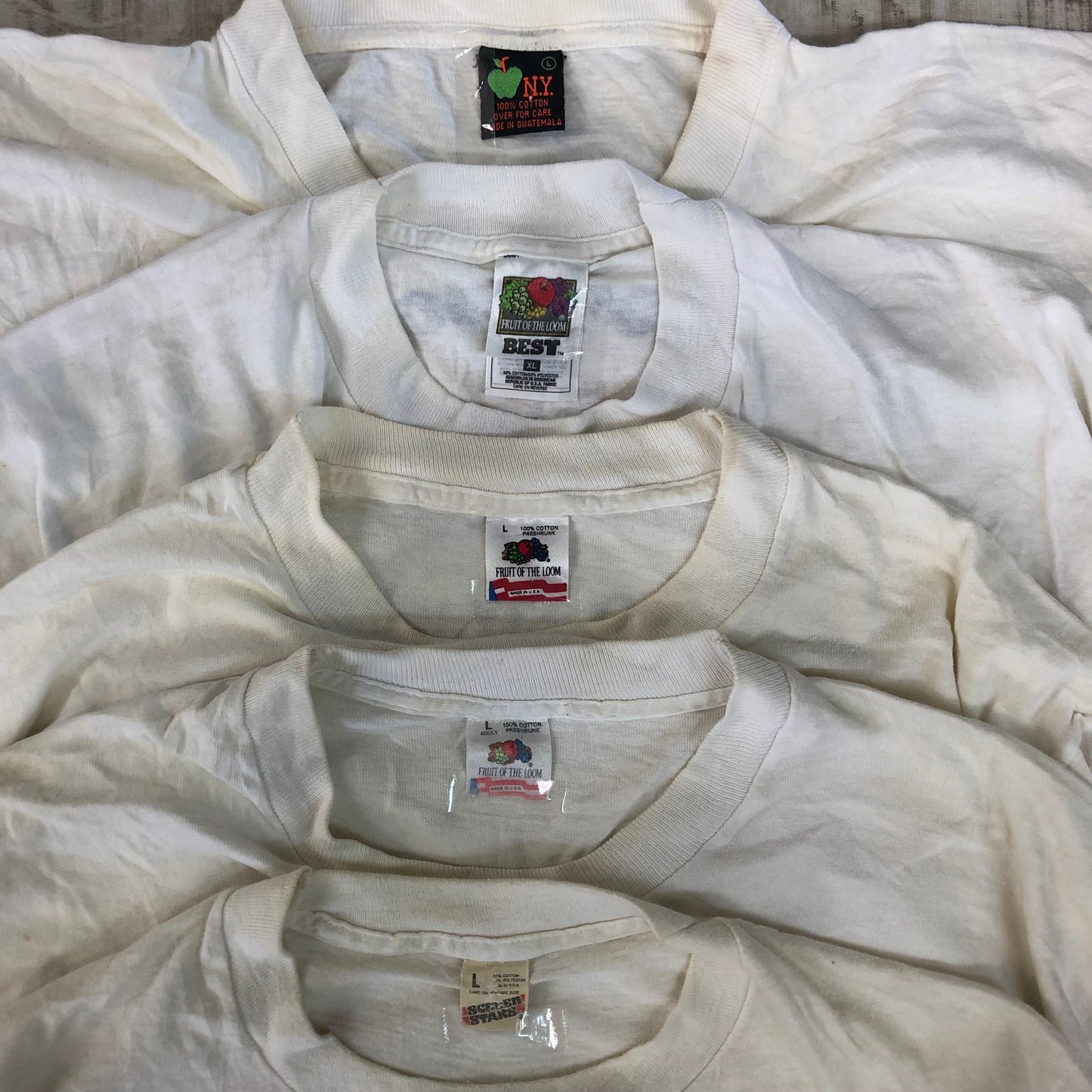 [現物] 90s 白Tシャツ(シミあり) 20pcs G0815001