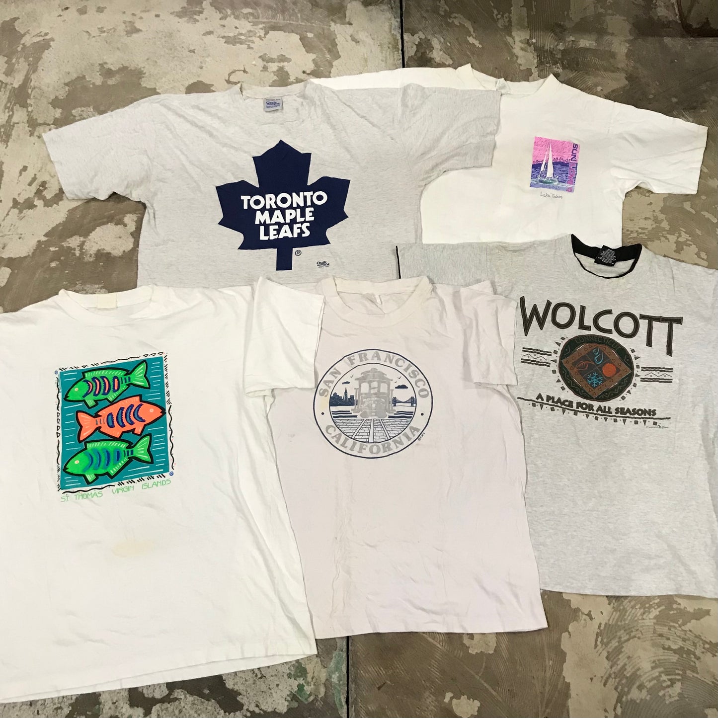 [現物] 90s 白系Tシャツ(シミあり) 20pcs D0622005