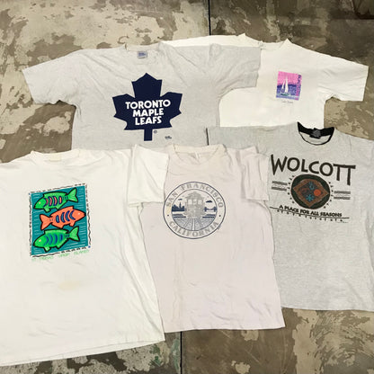 [現物] 90s 白系Tシャツ(シミあり) 20pcs D0622005