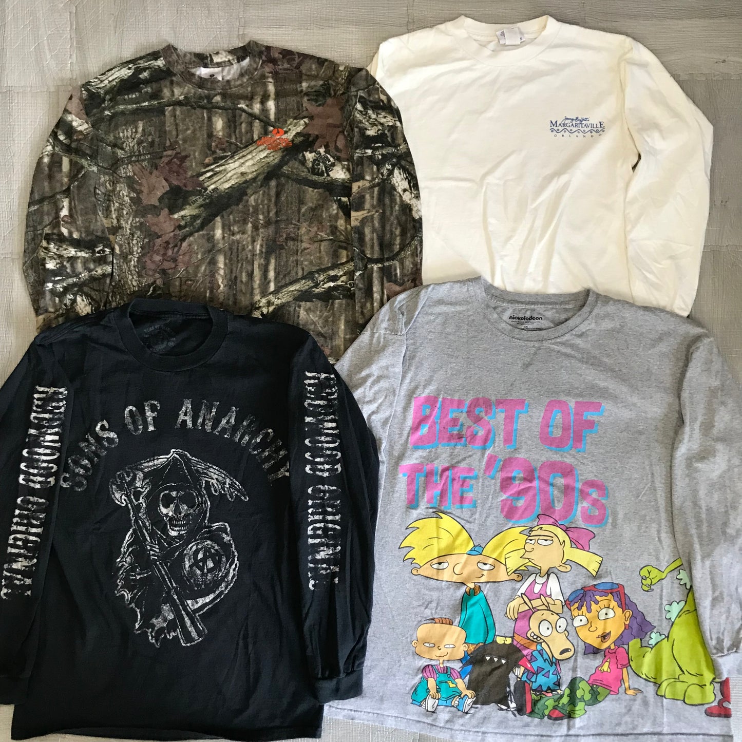 [現物] US ロンT/長袖Tシャツ 16pcs H0818003