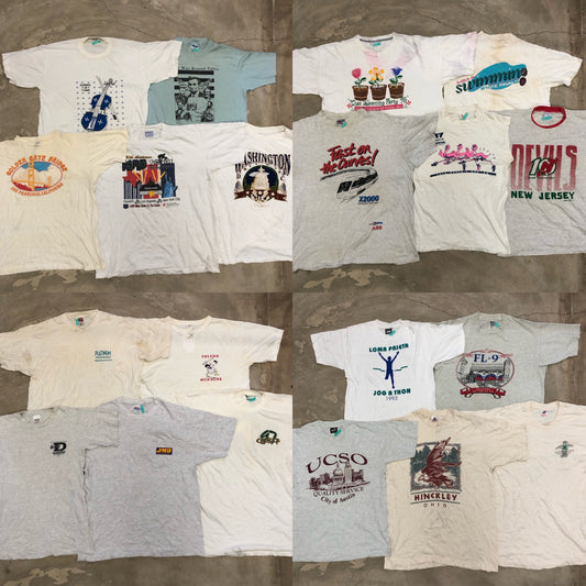 [現物] 90s 白Tシャツ(シミあり) 20pcs E0713006