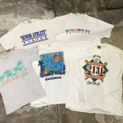 [現物] 90s 白系Tシャツ(シミあり) 20pcs D0622004