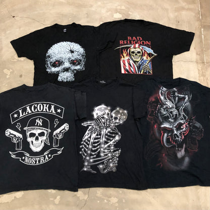 [現物] ドクロ/スカル系Tシャツ 20pcs E0714005