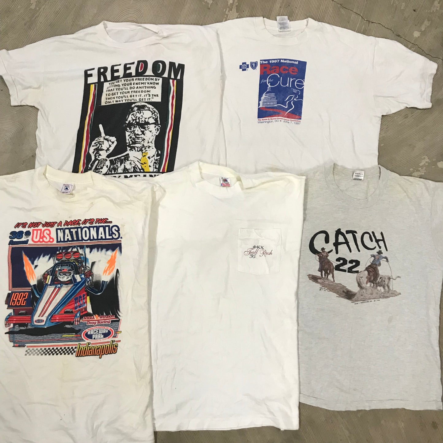 [現物] 90s 白Tシャツ(シミあり) 20pcs H0813001