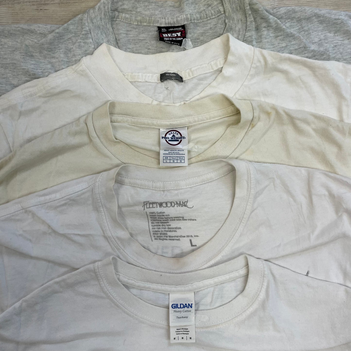 [現物] 90-00s 白Tシャツ(シミあり) 20pcs B0708002