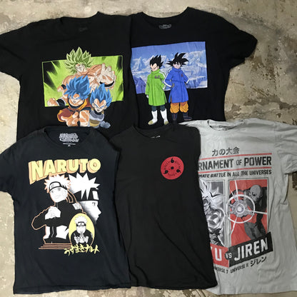 [現物] ジャパニーズアニメTシャツ 20pcs D0706004