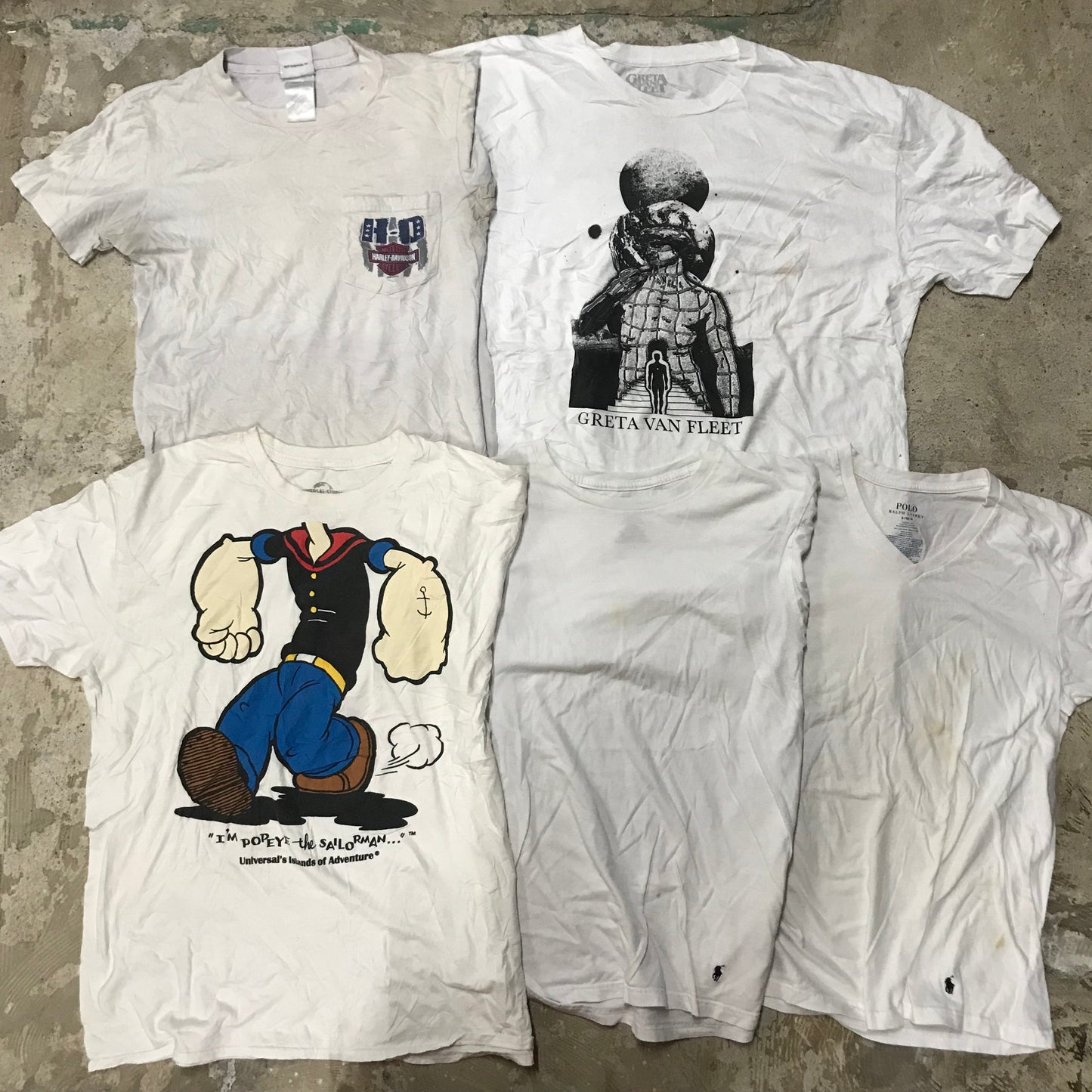[現物] 00s 白Tシャツ(シミあり) 20pcs D0713002