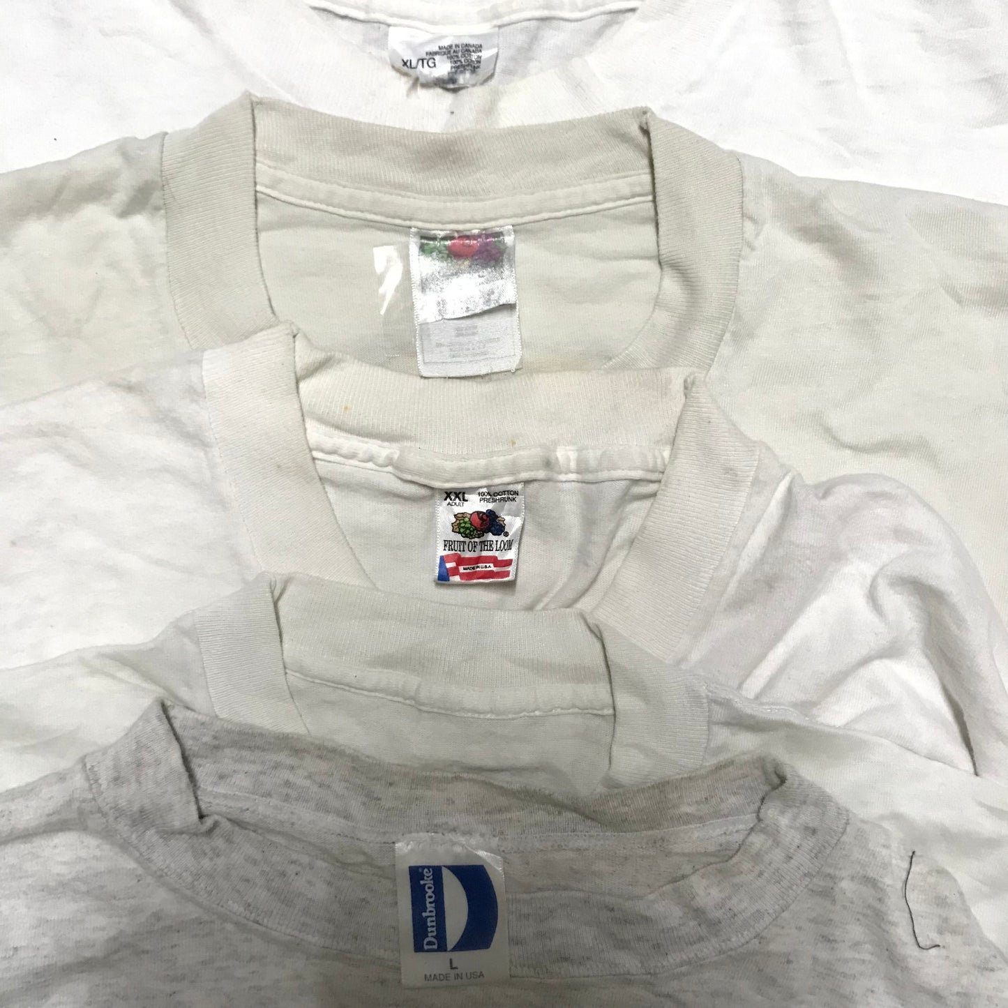 [現物] 90s 白系Tシャツ(シミあり) 20pcs D0629001