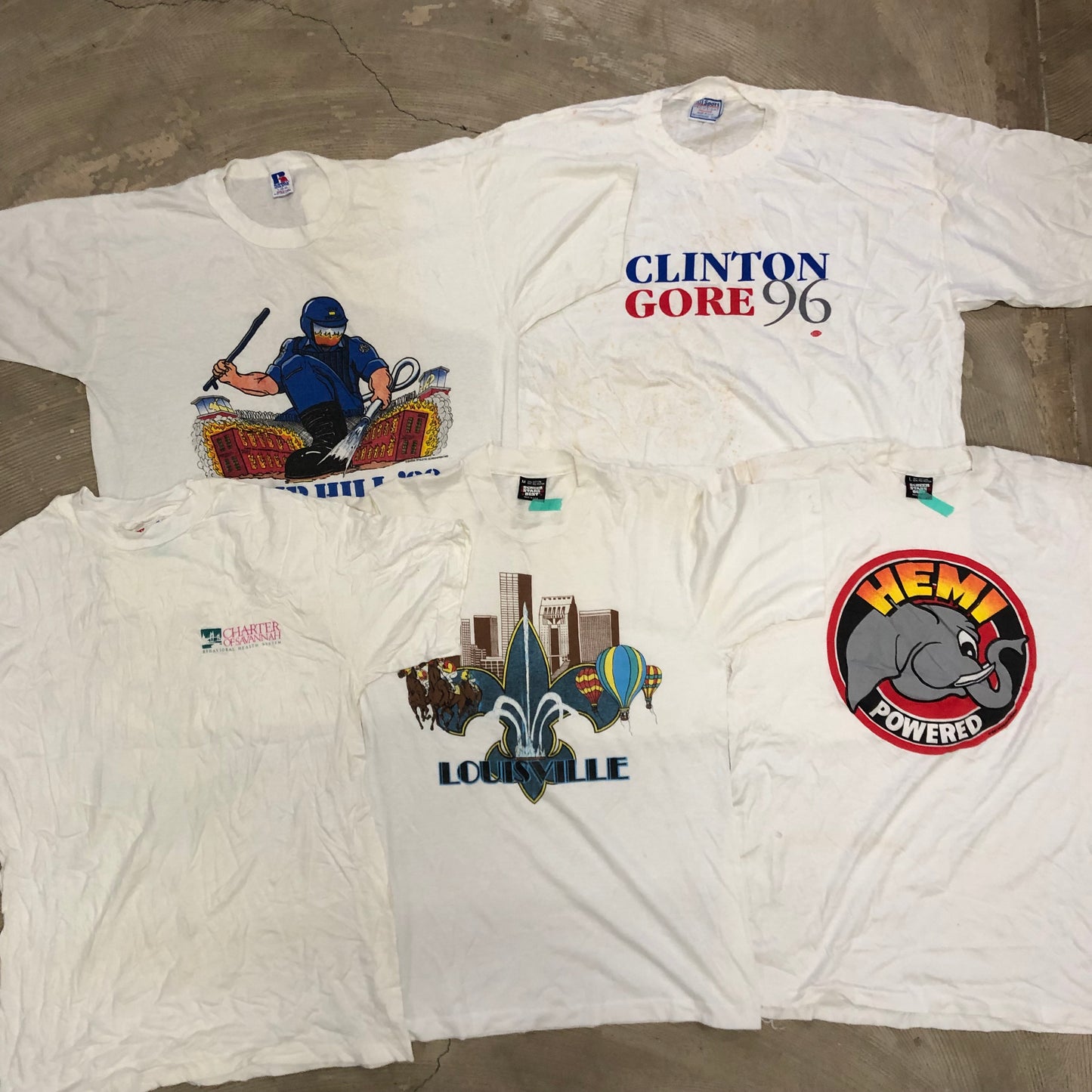 [現物] 90s 白Tシャツ(シミあり) 20pcs E0709003
