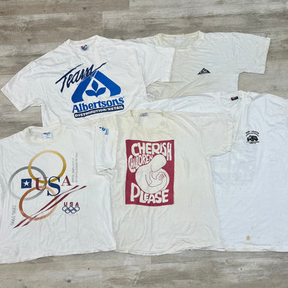 [現物] 90s 白Tシャツ(シミあり) 20pcs C0715002