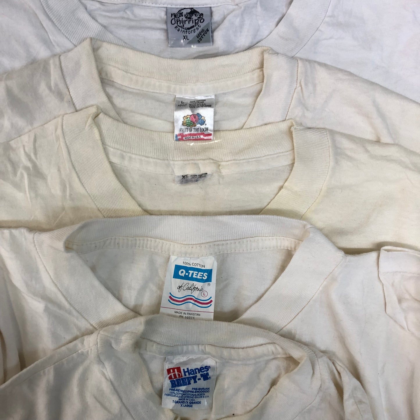 [現物] 90年代 白Tシャツ(シミあり) 20pcs G0810003