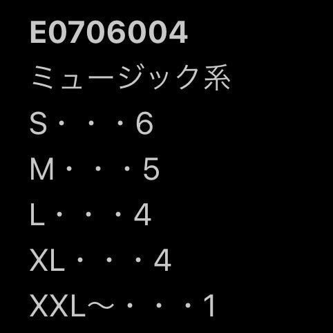 [現物] ミュージックTシャツ 20pcs E0706004