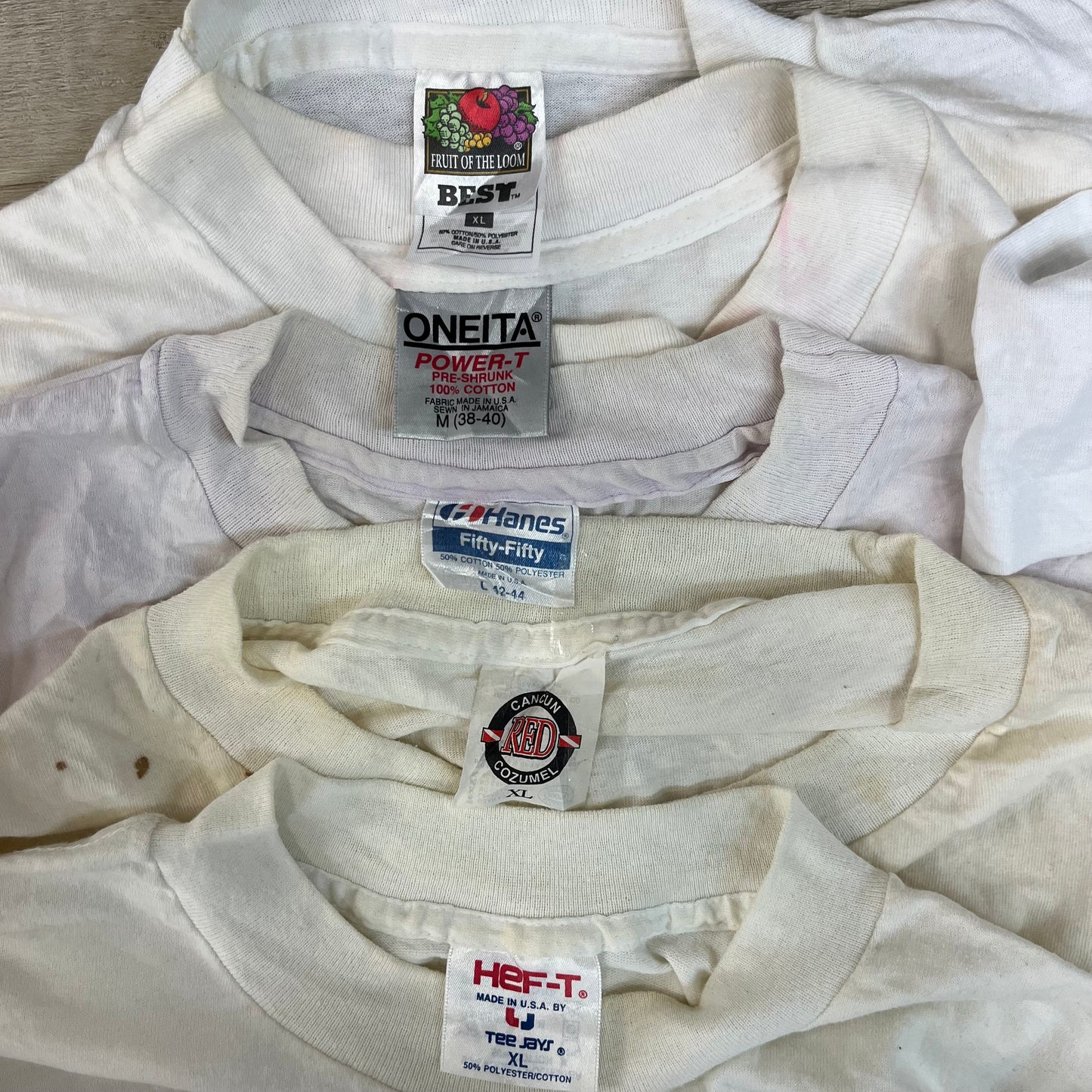 [現物] 90s 白Tシャツ(シミあり) 20pcs C0713002
