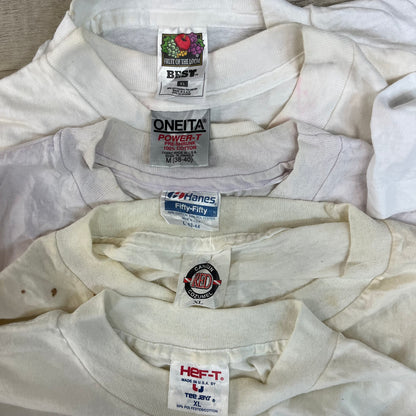 [現物] 90s 白Tシャツ(シミあり) 20pcs C0713002