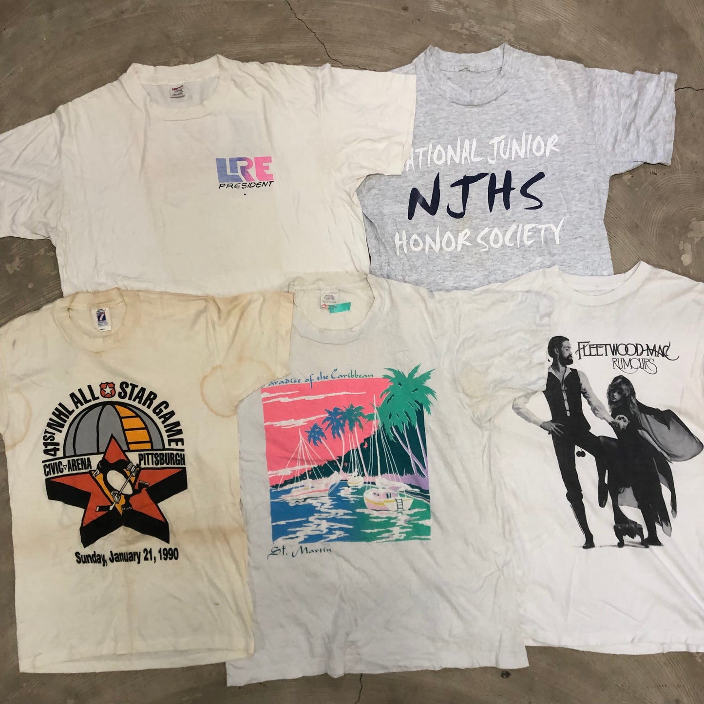 [現物] 90-00s 白系Tシャツ(シミあり) 20pcs E0709002