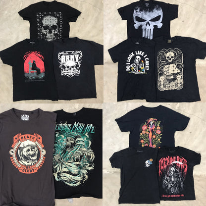 [現物] スカル/髑髏Tシャツ 11pcs H0804006
