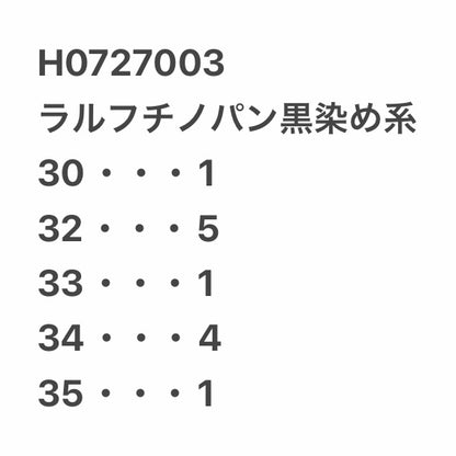 [現物] ラルフチノパンローレン/黒染め 12pcs H0727003
